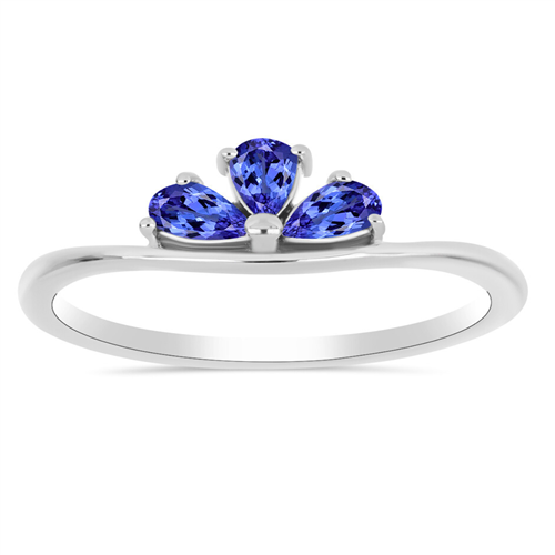 BUY 925 SILVER RING WITH NATURAL TANZANITE GEMSTONE